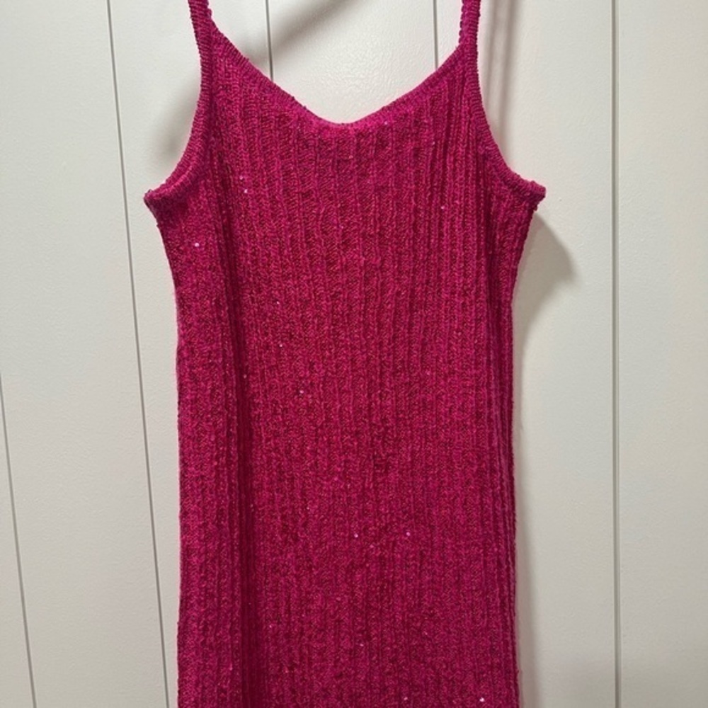 Rumored Palm Beach Mini Dress | Fuchsia Sequin size medium NWT